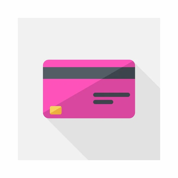 Creditcard Roze Pictogram Vector Geïsoleerd — Stockvector