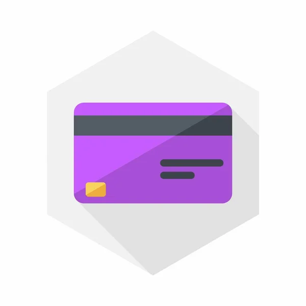 Tarjeta Crédito Purple Icon Vector Isolated — Vector de stock