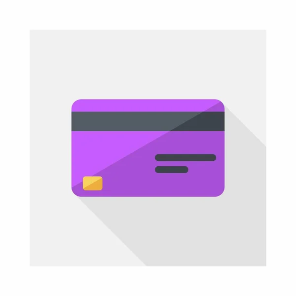 Cartão Crédito Ícone Roxo Vetor Isolado — Vetor de Stock