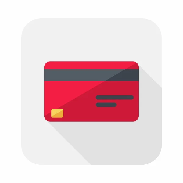 Kreditkarte Roter Icon Vektor Isoliert — Stockvektor