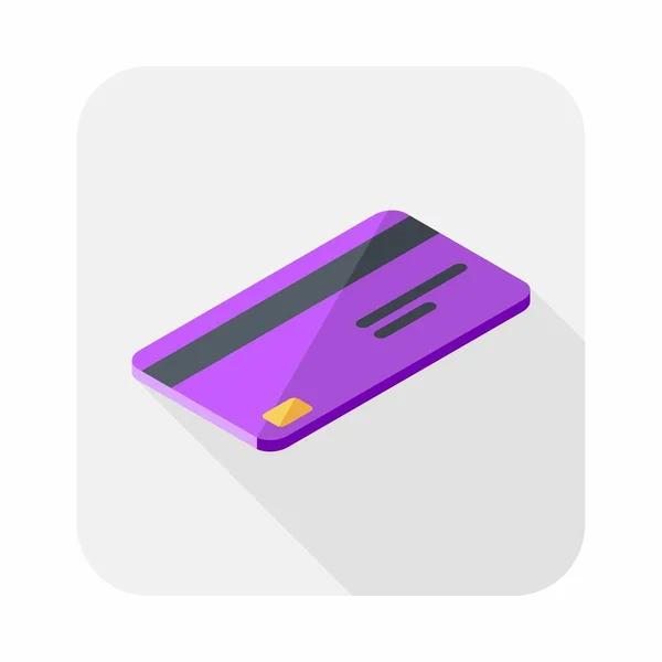 クレジットカード紫の右ビューアイコンベクトル等 — ストックベクタ
