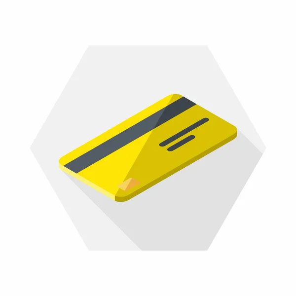 Kreditkarte Gelbe Rechte Ansicht Symbol Vektor Isometrisch — Stockvektor