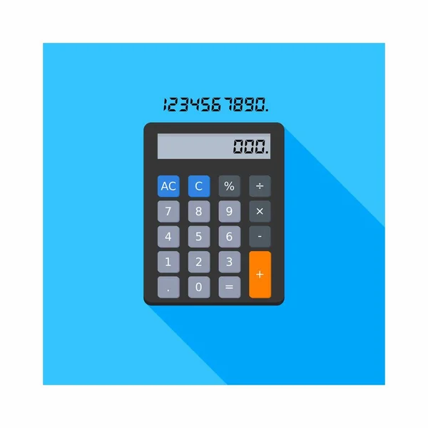 Calculator Digital Number Icon Vector Isolated — Stock Vector