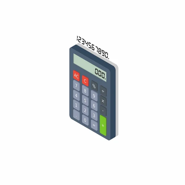 計算機とデジタル番号の左ビューシャドウアイコンベクトルの等価性 — ストックベクタ
