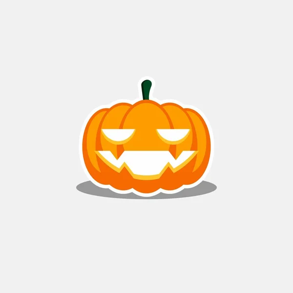 Abóbora Halloween Assustador Assustador Abóboras Assustadoras Feriado Halloween Acidente Vascular — Vetor de Stock