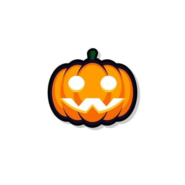 Calabaza Halloween Calabazas Espeluznantes Aterradoras Espeluznantes Vacaciones Halloween Diseño Trazo — Vector de stock