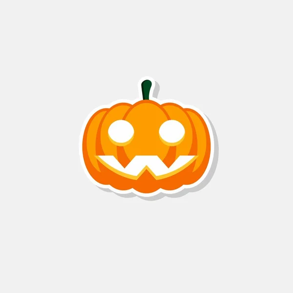 Halloween Kürbis Gruselige Oder Gruselige Kürbisse Halloween Feiertag Weißer Strich — Stockvektor