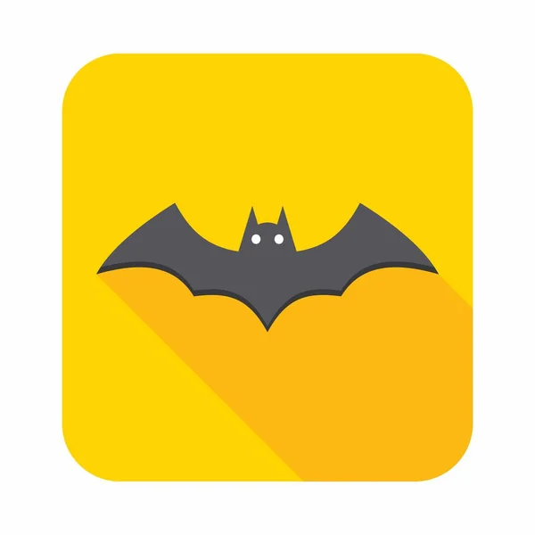 Ícone Morcego Halloween Com Olhos Brilhantes Feriado Halloween Ícone Isolado — Vetor de Stock