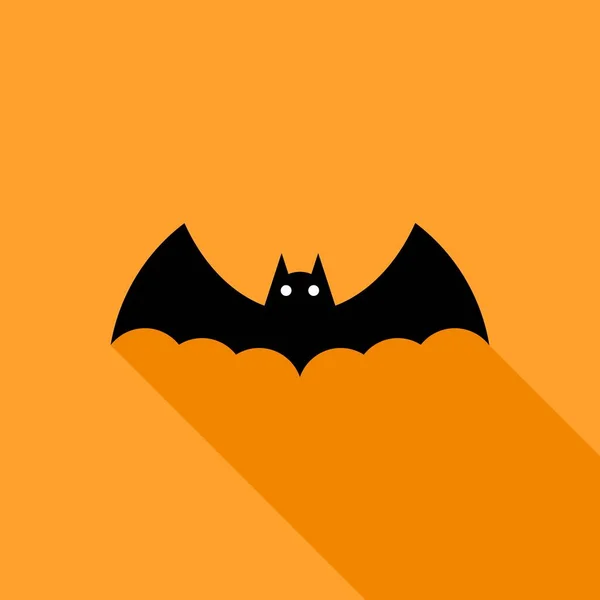 Halloween Fledermaus Ikone Mit Leuchtenden Augen Halloween Feiertag Vereinzelte Symbole — Stockvektor