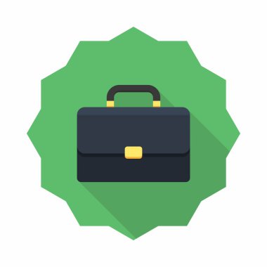 Evrak çantası ikon vektörü izole edildi. Düz biçim vektör illüstrasyonu.