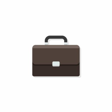 Evrak çantası Gölge vektörü izole edildi. Düz biçim vektör illüstrasyonu.