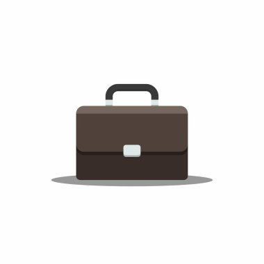 Evrak çantası Gölge vektörü izole edildi. Düz biçim vektör illüstrasyonu.