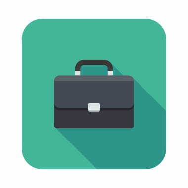 Evrak çantası ikon vektörü izole edildi. Düz biçim vektör illüstrasyonu.