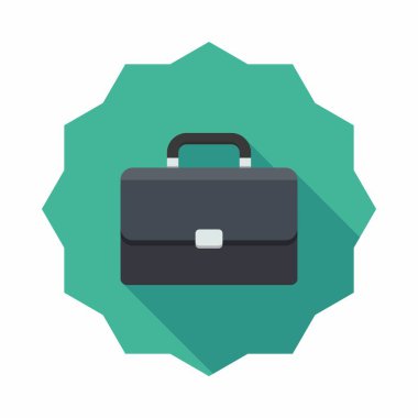 Evrak çantası ikon vektörü izole edildi. Düz biçim vektör illüstrasyonu.