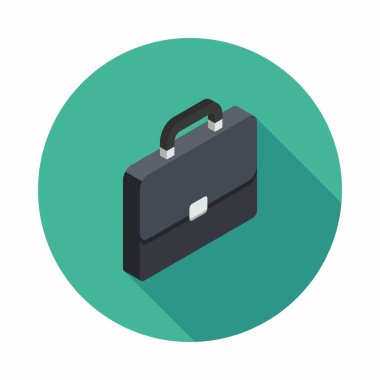 Evrak çantası sağ görünüm ikon vektörü izometrik. Düz biçim vektör illüstrasyonu.