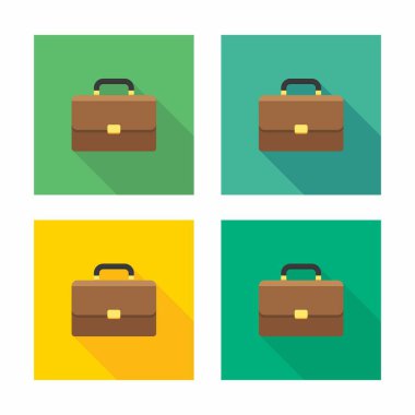 Evrak çantası ikon vektörü izole edildi. Düz biçim vektör illüstrasyonu.