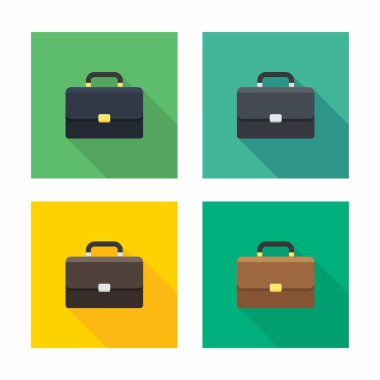Evrak çantası ikon vektörü izole edildi. Düz biçim vektör illüstrasyonu.