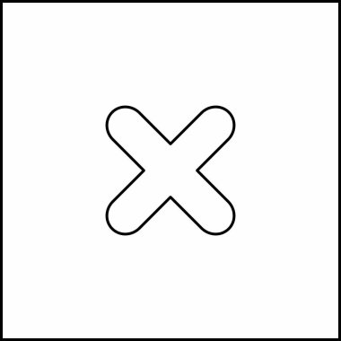 Yanlış notlar, yanlış işaretler, reddedilmiş, onaylanmamış, hayır, yanlış, tamam değil, yanlış seçimler, görev tamamlama, oylama. - vektör işaretleri. Siyah tasarım. İzole edilmiş bir ikon. Düz biçim vektör illüstrasyonu.