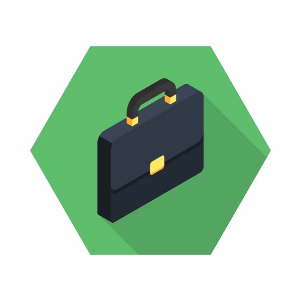 Briefcase Right View Icon Vector Isometric 스타일 일러스트 — 스톡 벡터