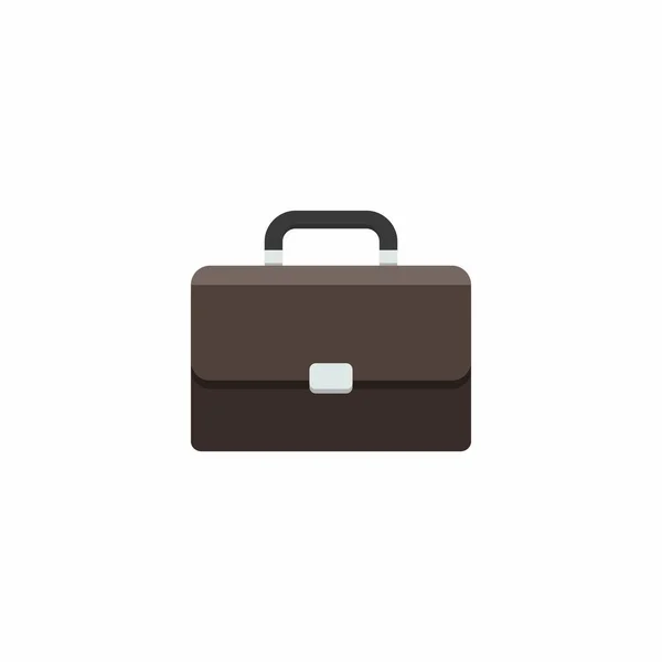 Briefcase White Background Icon Vector Isolated Flat Style Vector Illustration — Stock Vector