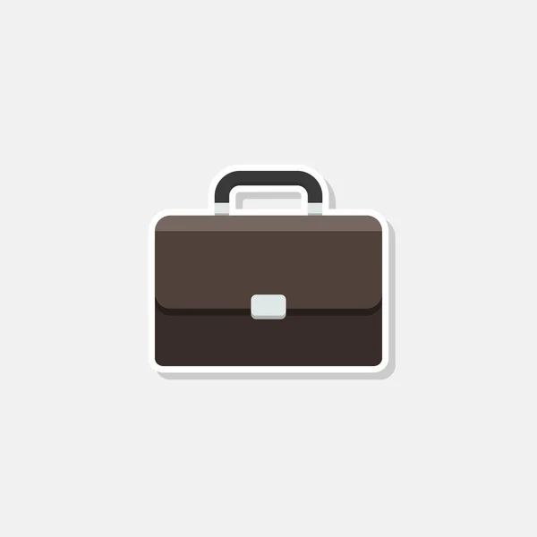 Briefcase White Stroke Shadow Icon Vector 스타일 일러스트 — 스톡 벡터