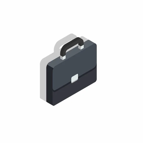 Briefcase Vista Direita Ícone Sombra Vetor Isométrico Ilustração Vetorial Estilo — Vetor de Stock