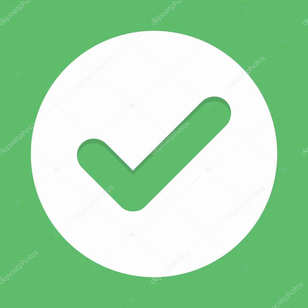Check marks, Tick marks, Accepted, Approved, Yes, Correct, Ok, Right Choices, Task Completion, Voting. - vector mark symbols in green. Isolated icon. Flat style vector illustration.