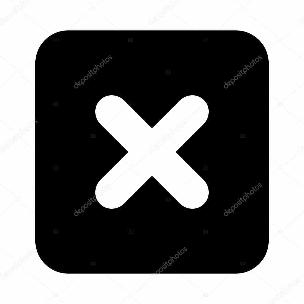 Wrong marks, Cross marks, Rejected, Disapproved, No, False, Not Ok, Wrong Choices, Task Completion, Voting. - vector mark symbols. White outline design. Isolated icon. Flat style vector illustration.