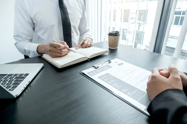 Business People Hold Job Profile Talk Job Applicants Job Interviews — Stock Photo, Image