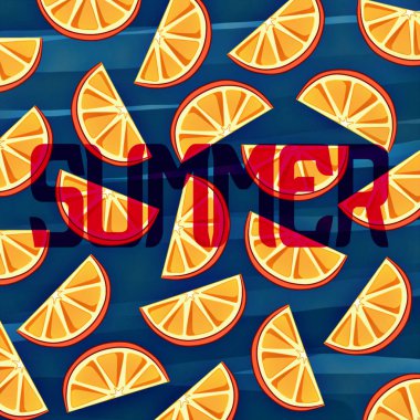 portakal ile mavi arka plan, yaz 