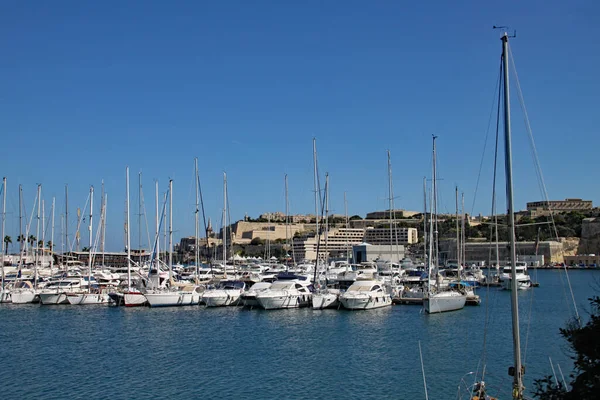 Centinaia Yacht Sono Ormeggiati Porto Turistico Malta — Foto Stock