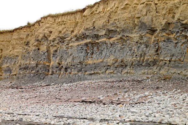Ngiltere Somerset Teki Doğu Quantoxhead Yakınlarındaki Kilve Sahilindeki Kayalıklar Kaya — Stok fotoğraf