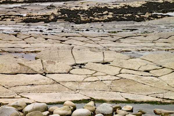 Ngiltere Somerset Doğu Quantoxhead Yakınlarında Kilve Plajı Jurasik Döneme Dayanan — Stok fotoğraf