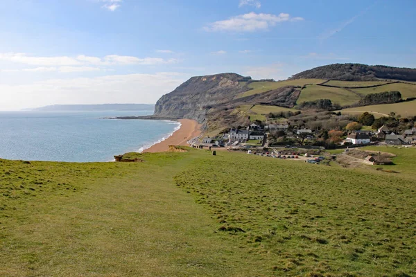 Baie Ville Anglaise Seatown Dans Dorset Sur Côte Jurassique — Photo