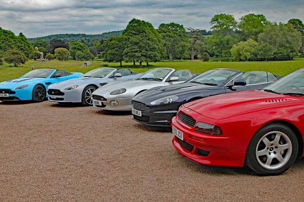 KILLERTON, DEVON - Haziran 2015: Aston Martin kulüp sahiplerinin toplantısı