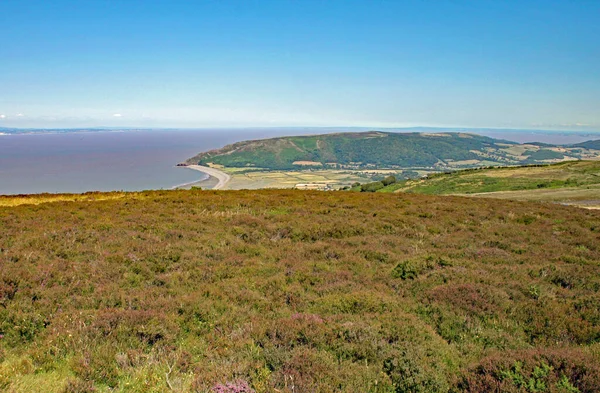 Vue Parc National Exmoor Chenal Bristol Près Minehead Dans Somerset — Photo