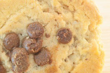 Çikolatalı çerez ayrıntılarını güzel makro