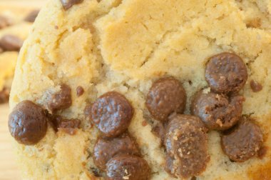 Çikolatalı çerez ayrıntılarını güzel makro