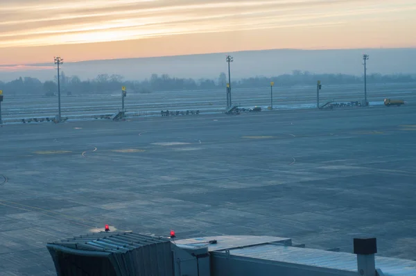 Scenic Panorama Kiev Airport Landing Strip — Stock Photo, Image