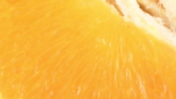 Schöne Makro Detail Der Aufgeschnittenen Orange — Stockvideo