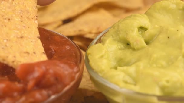 Guacamole Vista Cerca — Vídeos de Stock