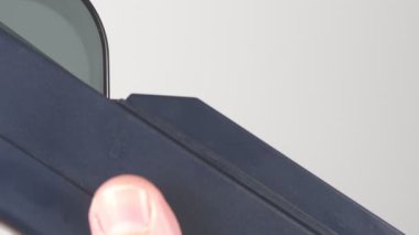 Kart ödeme okuyucu yakın görünüm, telefon ile ödeme