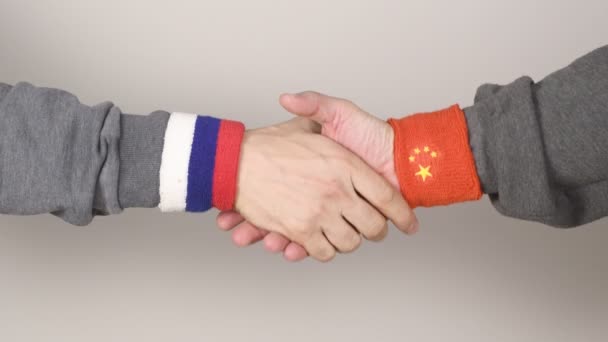 Переговоры Между Россией Китаем — стоковое видео