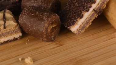 Çikolatalı waffle yakın görünüm 