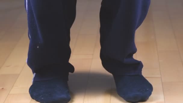 Крупним Планом Вид Ноги Репетиція Танцю — стокове відео