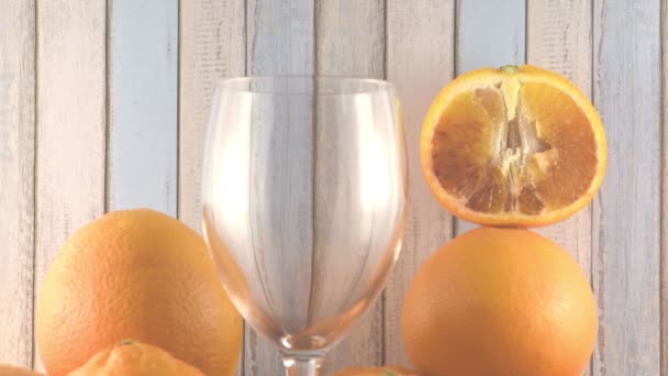 Fresh Natural Orange Fruit Juice — Stock Video