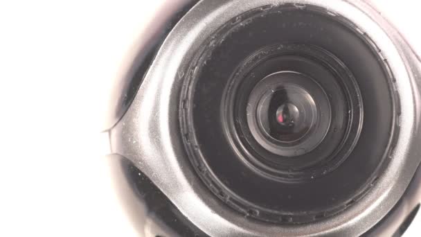 Macro Vista Obiettivo Della Videocamera — Video Stock