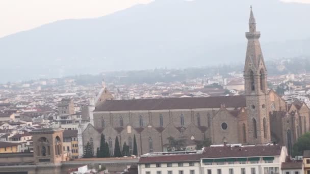 Wunderbarer Überblick Über Das Historische Zentrum Von Florenz — Stockvideo