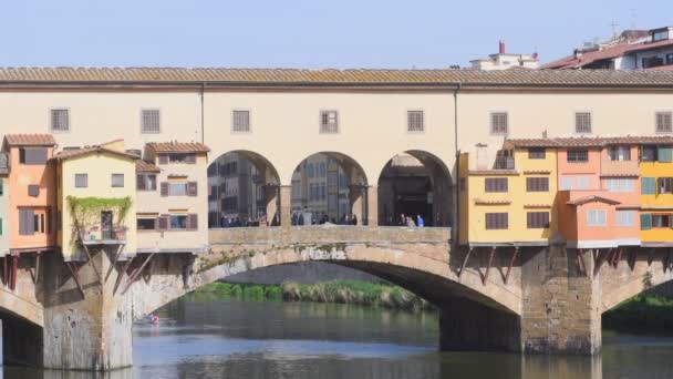 Beautiful Old Bridge Sunny Day — Stock Video