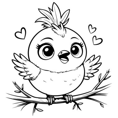 Ağaç dalında oturan güzel bir kuş